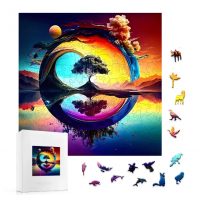 Klasické drevené puzzle - Strom života, A5