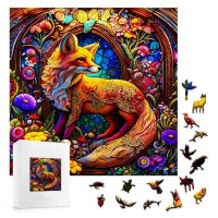 Klasické drevené puzzle - Líška, A5