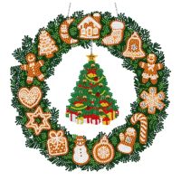 Diamantové maľovanie veľká závesná Vianočná ozdoba - Xmas Tree