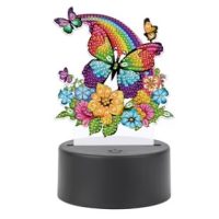 Diamantové maľovanie s podstavcom a podsvietením - Rainbow Butterfly