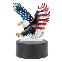 Diamantové maľovanie s podstavcom a podsvietením - US Flag Eagl