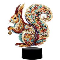 Diamantové maľovanie s podstavcom a podsvietením - Squirrel