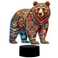 Diamantové maľovanie s podstavcom a podsvietením - Bear