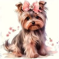 Diamantové maľovanie s okrúhlymi diamantmi - Pes 2269, 40 x 40