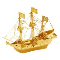 METAL EARTH 3D puzzle - Loď Golden Hind, zlatá
