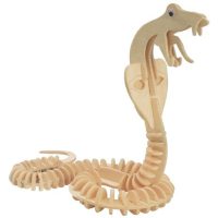 WOODEN TOY WCK 3D puzzle - Had, kobra