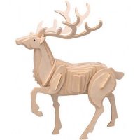 WOODEN TOY WCK 3D puzzle - Jeleň