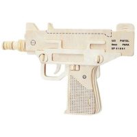 WOODEN TOY WCK 3D puzzle - Pištoľ UZI, 9 mm