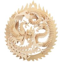 WOODEN TOY WCK 3D puzzle - Drak a fénix