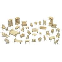 WOODEN TOY WCK 3D puzzle - Mini nábytok