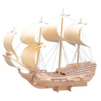 WOODEN TOY WCK 3D puzzle Vojnová loď - Plachetnica Orol 3D