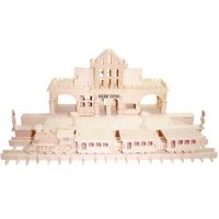 WOODEN TOY WCK 3D puzzle - Vlaková stanica s vlakom