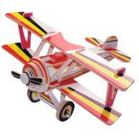 WOODEN TOY WCK 3D puzzle - Dvojplošník Nieuport, farebný