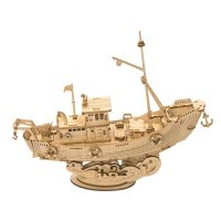 ROBOTIME Rolife 3D drevené puzzle - Rybárska loď, 104 dielikov