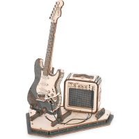 ROBOTIME Roker 3D drevené puzzle - Elektrická gitara, 140 dielikov