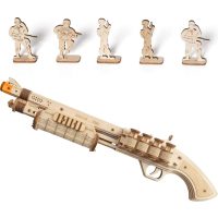ROBOTIME Roker 3D drevené puzzle - Brokovnica Terminator M870, 172 dielikov