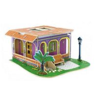 ROBOTIME 3D puzzle - Vila snov Študovňa farebná, 104 dielikov