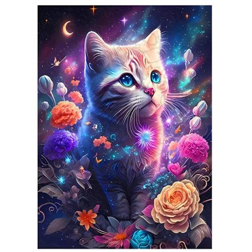 Foto - Klasické drevené puzzle - Mačiatko, A3