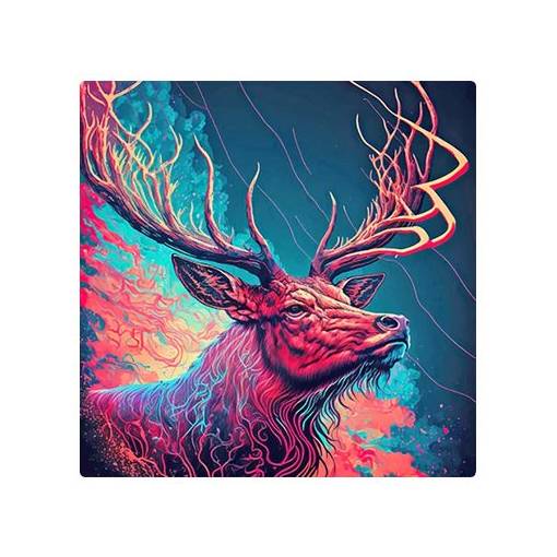 Foto - Diamantové maľovanie s okrúhlymi diamantmi - Jeleň, 40 x 40