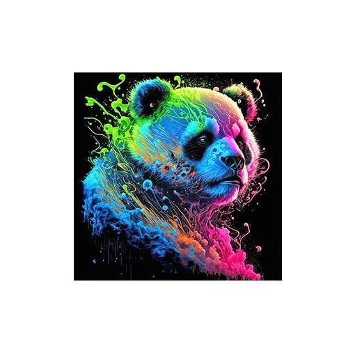 Foto - Diamantové maľovanie s diamantmi v tvare štvorca - Panda, 40 x 40