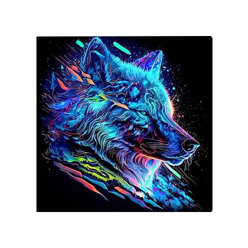 Foto - Diamantové maľovanie s okrúhlymi diamantmi - Vlk, 40 x 40