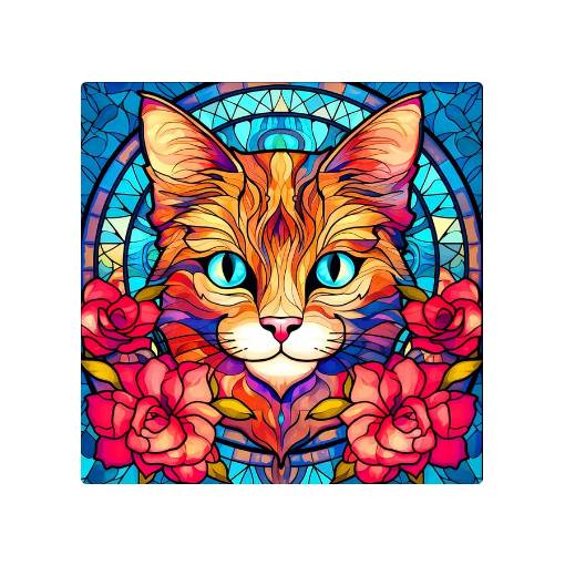 Foto - Diamantové maľovanie s okrúhlymi diamantmi - Mačka 427, 30 x 30