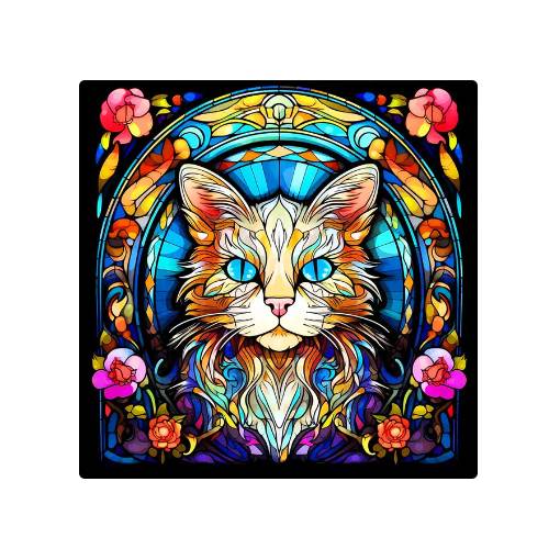 Foto - Diamantové maľovanie s okrúhlymi diamantmi - Mačka 428, 30 x 30