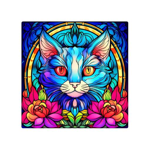 Foto - Diamantové maľovanie s okrúhlymi diamantmi - Mačka 430, 30 x 30