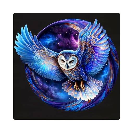 Foto - Diamantové maľovanie s okrúhlymi diamantmi - Sova 2, 30 x 30
