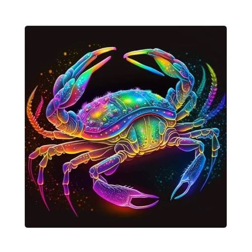 Foto - Diamantové maľovanie s okrúhlymi diamantmi - Znamenie zverokruhu, rak 30 x 30