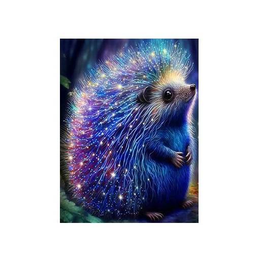 Foto - Diamantové maľovanie s okrúhlymi diamantmi - Ježko, 40 x 50