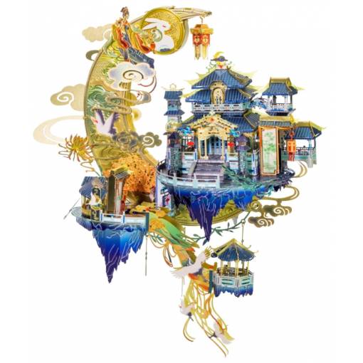 Foto - 3D kovové farebné puzzle - Moon Palace