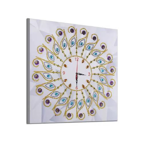 Foto - Mechanické diamantové maľovanie - Hodiny 35 x 35, DZ-078