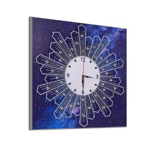 Foto - Mechanické diamantové maľovanie - Hodiny 35 x 35, DZ-082