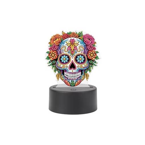 Foto - Diamantové maľovanie s podstavcom a podsvietením - Skull