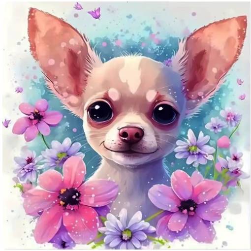 Foto - Diamantové maľovanie s okrúhlymi diamantmi - Pes 2271, 50 x 50