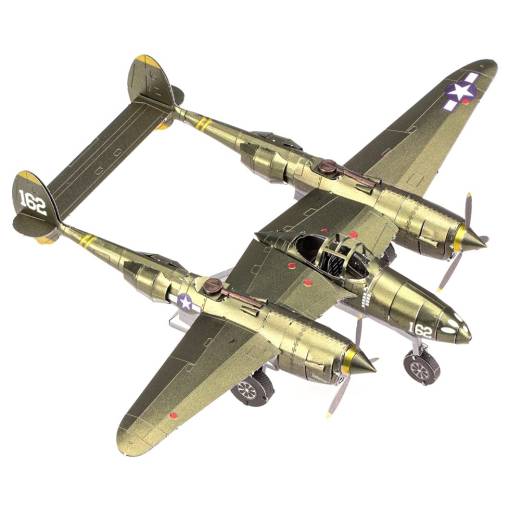 Foto - METAL EARTH 3D puzzle - Lockheed Martin P-38 Lightning (ICONX)