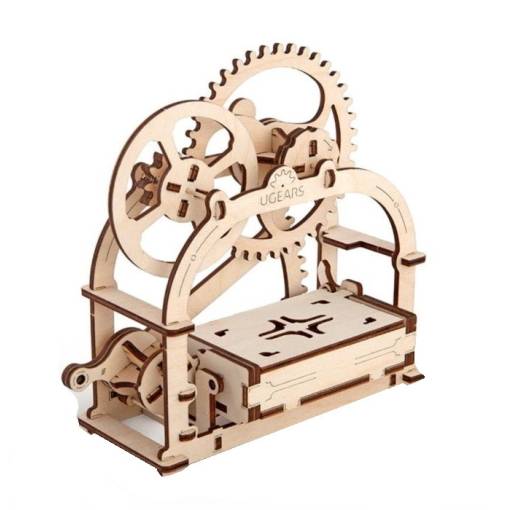 Foto - UGEARS 3D puzzle - Mechanická krabička, 61 dielikov