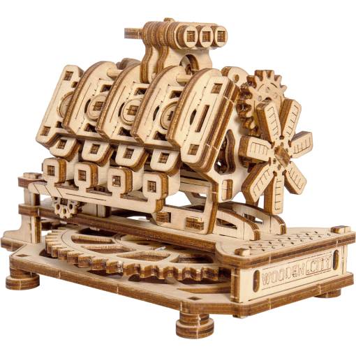 Foto - WOODEN CITY 3D puzzle - Motor V8, 200 dielov