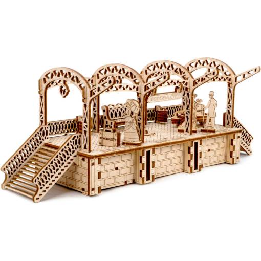 Foto - WOODEN CITY 3D puzzle - Železničná stanica, 175 dielov