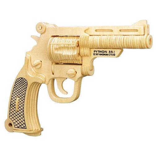 Foto - WOODEN TOY WCK 3D puzzle - Revolver S&W 19 Bulldog