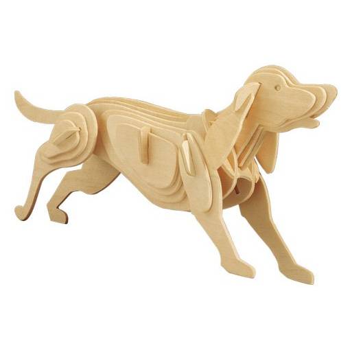 Foto - WOODEN TOY WCK 3D puzzle - Poľovný pes
