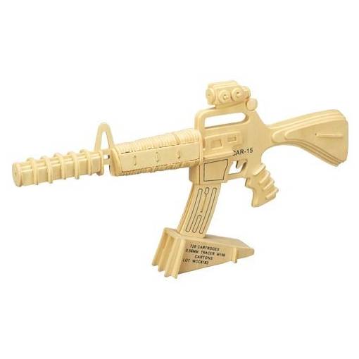 Foto - WOODEN TOY WCK 3D puzzle - Karabína CAR-15