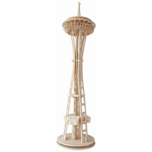 Foto - WOODEN TOY WCK 3D puzzle - Space Needle v Seattli