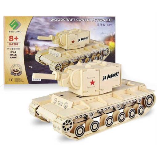 Foto - WOODEN TOY WCK 3D puzzle - Tank KV-2