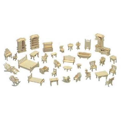Foto - WOODEN TOY WCK 3D puzzle - Mini nábytok