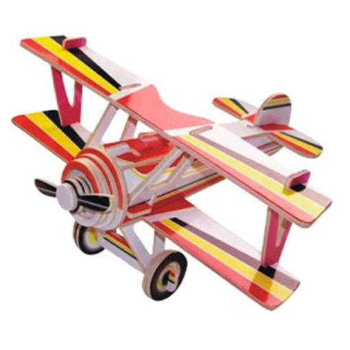 Foto - WOODEN TOY WCK 3D puzzle - Dvojplošník Nieuport, farebný