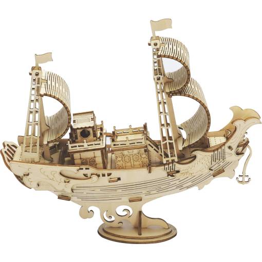 Foto - ROBOTIME Rolife 3D drevené puzzle - Japonská diplomatická loď, 91 dielikov