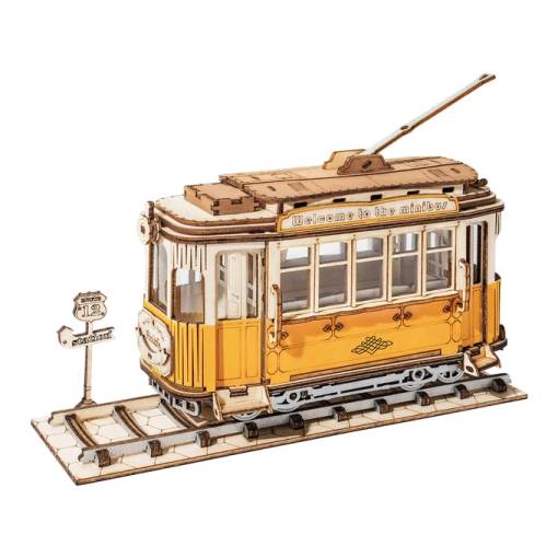 Foto - ROBOTIME Rolife 3D drevené puzzle - Električka, 145 dielikov
