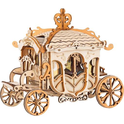 Foto - ROBOTIME Rolife 3D drevené puzzle - Klasický kočiar, 92 dielikov
